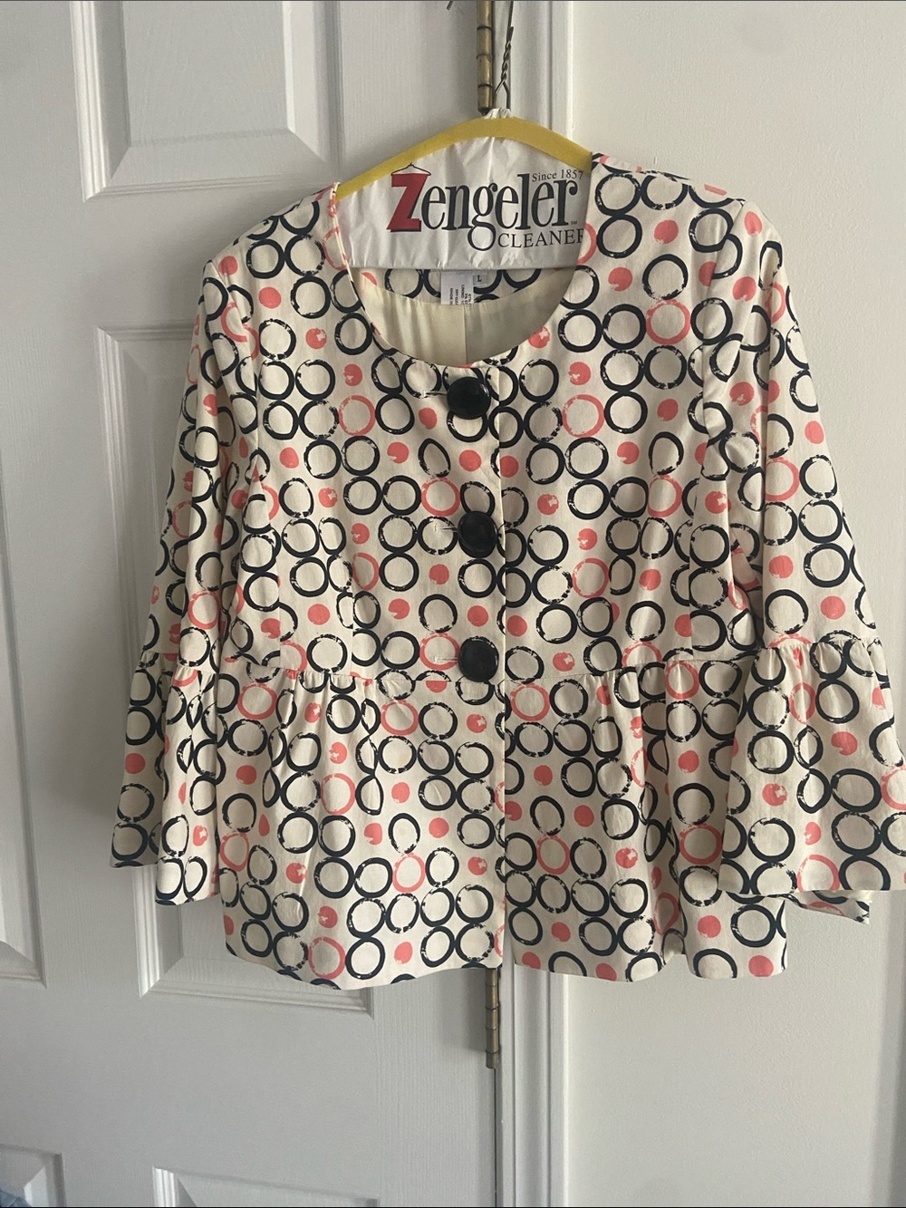 Charles Gray London Cream & Black Printed Garment